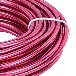 Cerise Round Aluminum Wire, for Jewelry Making, Cerise, 6 Gauge, 4.0mm, about 52.49 Feet(16m)/500g