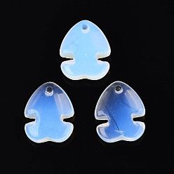 Опал Opalite подвески, рыбы прелести, 21~22x17~18x5~7 мм, отверстие : 1.6~1.8 мм
