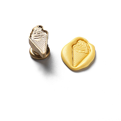 Ice Cream Golden Tone Wax Seal Brass Stamp Head, for Invitations, Envelopes, Gift Packing, Ice Cream, 27.2x14.3mm