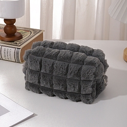 Серый Прямоугольный полиэстеровый плюшевый чехол для ручки, ящики для хранения канцелярских принадлежностей для ручек, карандаши, серые, 180x100x100 мм