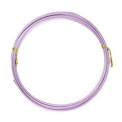 лаванда Текстурированная алюминиевая проволока, гибкая металлическая проволока, для изготовления ювелирных изделий и цветочной проволоки, лаванда, 12 датчик, 2 мм, 2 м / рулон (6.5 фут / рулон)