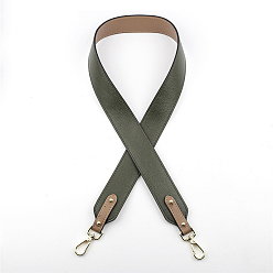 Vert Olive Foncé Bandoulière en simili cuir, avec fermoir pivotant, pour les accessoires de remplacement de sac, vert olive foncé, 95x3.8x0.4 cm
