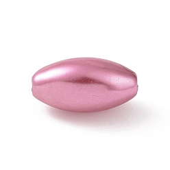 Pale Violet Red ABS Plastic Imitation Pearl Beads, Rice, Pale Violet Red, 13.5x7.5mm, Hole: 1.6mm, about 1428pcs/500g