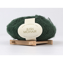 33 dark green Nine-color bird mohair handmade diy crochet baby line fine wool group scarf hat sweater line