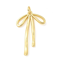 Real 18K Gold Plated Rack Plating Brass Pendants, Cadmium Free & Lead Free, 
Long-Lasting Plated, with Jump Ring, Bowknot, Real 18K Gold Plated, 30x18.5x2.5mm, Hole: 3mm