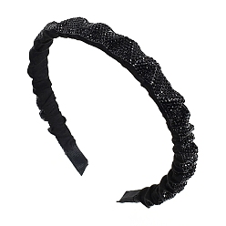 Черный Ткань ленты для волос, резинки для волос для женщин девочек, чёрные, 120 мм