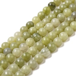 Other Jade Natural Jade Beads Strands, Round, 8mm, Hole: 0.8mm, about 46pcs/strand, 14.76''(37.5cm)