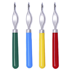 Mixed Color Stainless Steel Tracing Wheel Set, Needle Point Tracing Wheel, with Plastic Handle, Serrated Perforator Embossing Rotary Tool, Mixed Color, 15cm, 4pcs/set