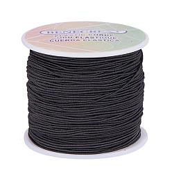 Black Core Spun Elastic Cord, Black, 1mm