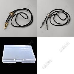 Звезда 4шт. 2 кулоны в стиле ретро из сплава, черные, из искусственной кожи, лариаты, боло, галстуки-колье, разноцветные, звезда, 41.73 дюйм (106 см), Кулон : 28x7 мм, 2 шт / цвет