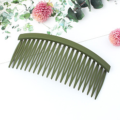 Military green Minimalist Square 21-Tooth Hair Clip for Students with Non-Slip Grip and Frizz Control