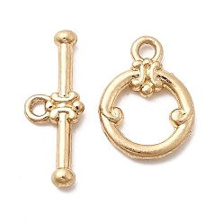 Матовый Золотой Цвет Застежка тоггл из сплава, без кадмия, без никеля и без свинца, кольцо, матовый золотой цвет, 8.5x23x3 мм, отверстие : 1.8 мм