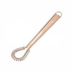 Розовое Золото 304 взбиватель яиц из нержавеющей стали, инструмент для выпечки своими руками, розовое золото , 195x35 мм