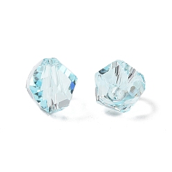 Светло-Голубой Стекло k9 стекло, имитация Австрийские кристаллические шарики, граненые, самородок, Небесно-голубой, 10x10 мм, отверстие : 1 мм
