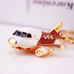 coffee Fashionable Creative Cute A380 Airplane Model Keychain Metal Pendant Key Chain Gift