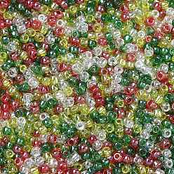(52) Непрозрачная лаванда 4 цвета 11/0 рождественские круглые бисеринки Toho, прозрачный блеск, 109b & 108b & 101 & 105, разноцветные, 2.2 мм, отверстие : 0.8 мм, Около 5555 шт / 50 г