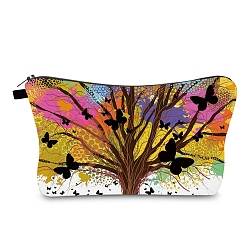 Goldenrod Tree of Life Pattern Cloth Clutch Bags, Change Purse for Women, Goldenrod, 220x132x40mm