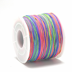 Colorful Polyester Cords, Colorful, 0.5~0.6mm, about 131.23~142.16 yards(120~130m)/roll