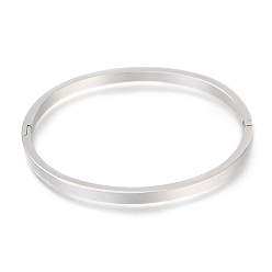 Stainless Steel Color 304 Stainless Steel Bangles, Stamping Blank Tag, Stainless Steel Color, Inner Diameter: 2-1/8 inch(5.7x4.8cm)