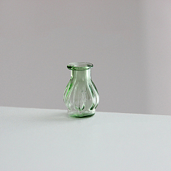 Medium Sea Green Transparent Miniature Glass Vase Bottles, Micro Landscape Garden Dollhouse Accessories, Photography Props Decorations, Medium Sea Green, 14.5x22mm