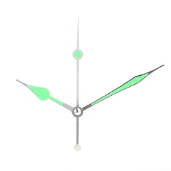 Lime Aluminum Long Shaft Clock  Pointer, Clock Hands for Replacement Clock, Lime, 70~95mm, 3Pcs/set