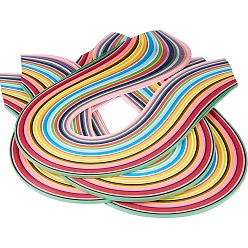 Mixed Color Rectangle 36 Colors Quilling Paper Strips, Mixed Color, 525x10mm, about 360strips/bag, 36color/bag