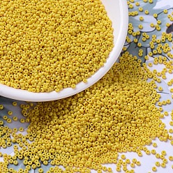 (RR2311) Матовый Непрозрачный Канареечный Миюки круглые бусины рокайль, японский бисер, 11/0, (rr 2311) матовая непрозрачная канарейка, 11/0, 2x1.3 мм, отверстие : 0.8 мм, Около 1111 шт / 10 г