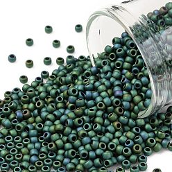(710) Matte Color Aquarius Тохо 6/0 круглые бусины, японский бисер, (710) матовый цвет водолея, 4 мм, отверстие : 1.5 мм, Около 168 шт / 10 г