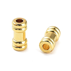 Golden Rack Plating Brass Bead, Cadmium Free & Lead Free, Long-Lasting Plated, Column, Golden, 6x3mm, Hole: 1.4mm