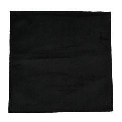 Черный Бархатная салфетка для полировки серебра для ювелирных изделий, квадратный, чёрные, 30.6x30.5x0.15 см