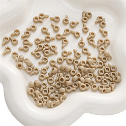 Светло-коричневый 20шт. акриловые трубчатые держатели, загар, 9x4 мм, отверстие : 2 мм