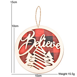 Red background letter Christmas tree type A Christmas Wooden Door Pendant Interior Decoration Party Decoration Christmas Decoration Wooden Pendant