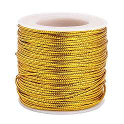 Goldenrod Metallic Cord, Goldenrod, 1.3~1.6mm, about 54.68 yards(50m)/roll