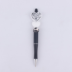 Tableware Plastic Ball-Point Pen, Beadable Pen, for DIY Personalized Pen, Tableware, 145mm