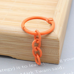 Coral Iron Loose Leaf Binder Key Ring Clasps, Keychain Clasps Findings, Coral, No Size