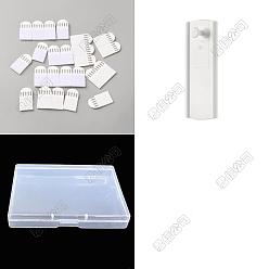 Белый 2сумки нейлоновые на липучке, прямоугольные, фоторамки, липучки без сверления, с 10шт. крючками-вешалками из АБС-пластика для крепления на стену, белые, 29x16x2 мм, 12 пар / мешок