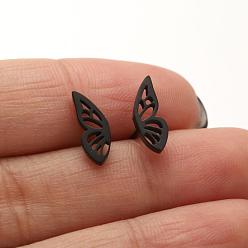 673 black Earrings Girls Cute Spring Summer Butterfly Wings Heart Pattern Personality Earrings