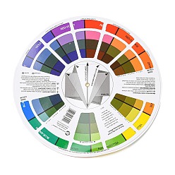 Colorful Paper Color Wheel, Paint Mixing Learning Guide Tool, Colorful, 23cm