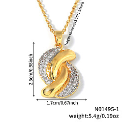 Золотой Геометрическая инкрустация латунного кубического циркония полое ожерелье, идеально подходит для Дня святого Валентина и дней рождения, золотые, 15.75 дюйм (40 см).