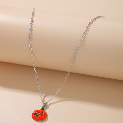 13964 Spooky Cartoon Pendant Necklace with Exaggerated Design for Halloween Fun and Fashionable Look