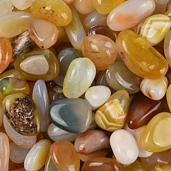 Желтый Окрашенные и нагретые шарики из натурального агата, без отверстия , самородки, желтые, 16~20 мм