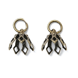 Античная Бронза Латунная филигранная крышка для бусин, 7-лепесток, античная бронза, 8x8 мм, отверстие : 3 мм