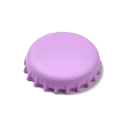 Violet Opaque Resin Cabochons, Bottle Cap, Violet, 26x5.5mm