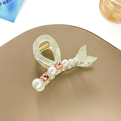 Бледно-Зеленый Заколки для волос в виде рыбьих когтей из акрила, аксессуары для волос для женщин и девочек, бледно-зеленый, 80x35 мм