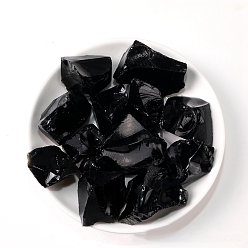 Obsidian Natural Rough Raw Obsidian Display Decorations, Reiki Stones for Fountain Rocks, Wire Wrapping, Witchcraft, Home Decorations, Random Size and Shape, 10~20mm, 100g/bag