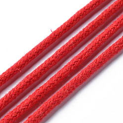 Roja Hilos de hilo de algodón, cordón de macramé, hilos decorativos, para la artesanía bricolaje, envoltura de regalos y fabricación de joyas, rojo, 3 mm, aproximadamente 54.68 yardas (50 m) / rollo