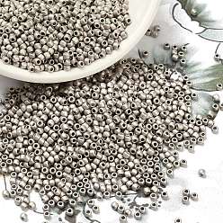 (713F) Olympic Silver Metallic Matte Круглые бусины тохо, японский бисер, матовое никелирование, (713 f) олимпийский серебристый металлик матовый, 11/0, 2.2 мм, отверстие : 0.8 мм, Около 1110 шт / 10 г