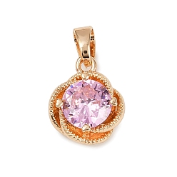 Сливовый Кулон из циркония, , долговечный, без свинца и без кадмия, слива, 15x12x6 мм, отверстие : 4x3 мм