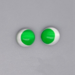 Lime Green Glass Doll Crafts Eyes Cabochons, For DIY Doll Toys Making, Half Round, Lime Green, 5mm