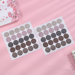 Coconut Brown Gradient Color Dot Adhesive Paper Stickers, for Scrapbooking, Diary, Planner, Envelope & Notebooks, Round, Coconut Brown, 20mm, 25pcs/sheet